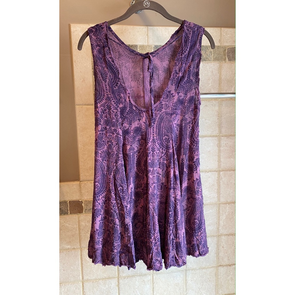 U.O. purple paisley swing dress - Picture 5 of 7